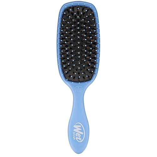 Wet Brush Shine Enhancer Hair Brush, Sky - Exclusive Ultra-soft IntelliFlex Bristles - Natural Boar Bristles for All Hair Types - For Women and Men, Wet and Dry Hair