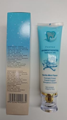 Hydroxyapatite Toothpaste 10% + Niacinamide Whitening - Enamel Repair & Gum Care, Nano Hydroxyapatite for Sensitivity Relief, Fluoride-Free Fresh Breath 4PCS (4)