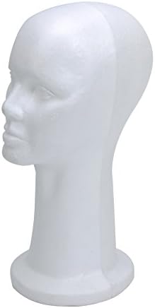 BHD BEAUTY 15" Styrofoam Foam Mannequin Manikin Display Head Wig Hat Stand White Foams Sale