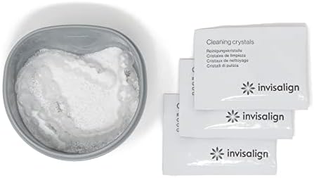INVISALIGN Cleaning Crystals for Clear Aligners and Retainers with Tub, (50 Packets)