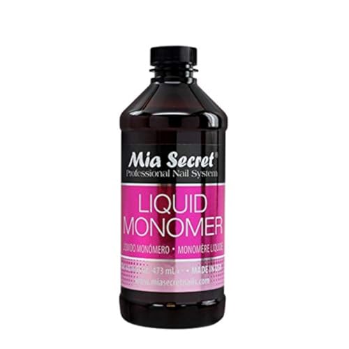 16 oz Mia Secret Liquid Monomer - Professional Acrylic Nail Liquid for Acrylic Powder - EMA monomer - Nail Monomer liquid - ema monomer acrylic nail liquid