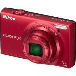 Nikon COOLPIX S6100 16 MP Digital Camera with 7x NIKKOR Wide-Angle Optical Zoom Lens and 3-Inch Touch-Panel LCD (Red)