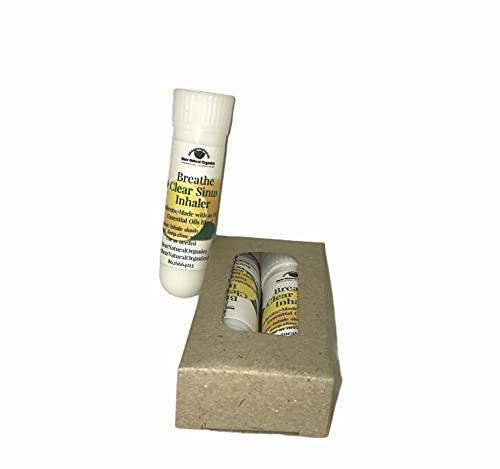 Breathe Clear Aromatherapy Sinus Inhaler With Essential Oil Pack of 2- Personal Diffuser Sniffer stick