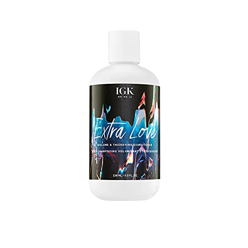 IGK EXTRA LOVE Volume & Thickening Conditioner | Lightweight + Supports Scalp + Balance Oil | Vegan + Cruelty Free |