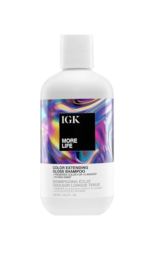 IGK MORE LIFE Color Extending Gloss Shampoo, 8 Oz