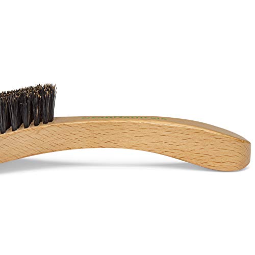 GranNaturals Medium Wave Brush & Smoothing Hair Brush - Curved Boar Bristle Hairbrush for 360 Waves & Slick Back Brush