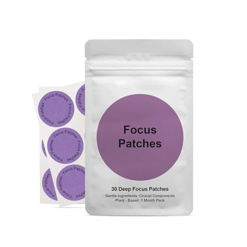 Focus Patches – 30 Deep Focus Patches for Daily Mental Clarity, Concentration & Calm
