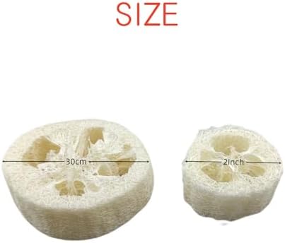 22PCS Natural Loofah Slices, Reusable Natural Loofah Cuts for Cleaner Sponge Scrubber, Facial Soap Holder and DIY Customize Soap Tools with 1 Storage Bag (Diameter 3.15In, Thick 1In)