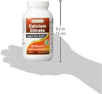 Best Naturals Calcium Citrate with Vitamin D-3 240 Tablets (240 Count (Pack of 1))