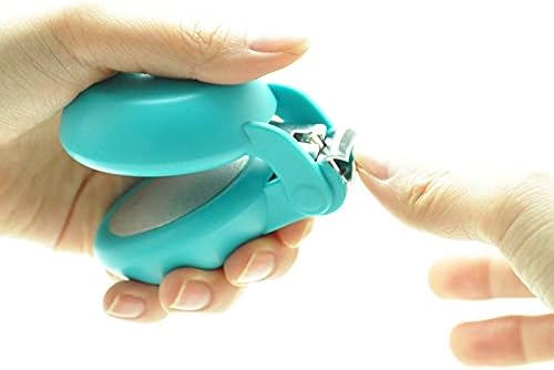 HARAC Special Needs Nail Clippers for Arthritic Hands, Senior and Kids, Adapted Nail Clipper for Fingernail and Thick Toenail, Made in Japan (Blue)
