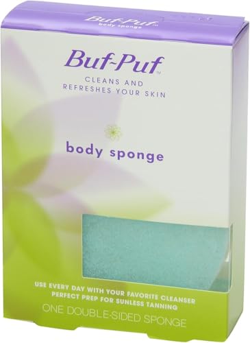 Buf-Puf Body Sponge, Bath Sponge, Dermatologist Developed, Cleanses Skin of Dirt, and Excess Oil, Reusable, Exfoliating, 2 Count