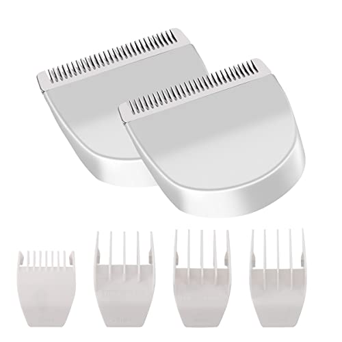 2 Pack Professional Peanut Clipper/Trimmer Snap On Replacement Blades #2068-300 - Compatible with Wahl Peanut Hair Clipper/Trimmer, White