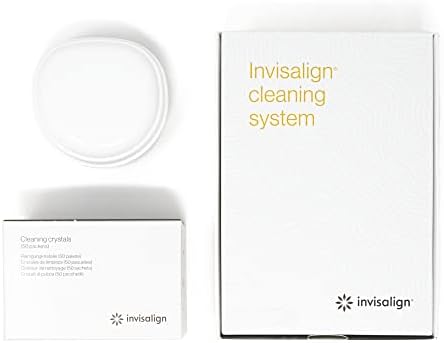 INVISALIGN Cleaning Crystals for Clear Aligners and Retainers with Tub, (50 Packets)