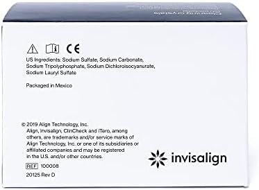 INVISALIGN Cleaning Crystals for Clear Aligners and Retainers with Tub, (50 Packets)