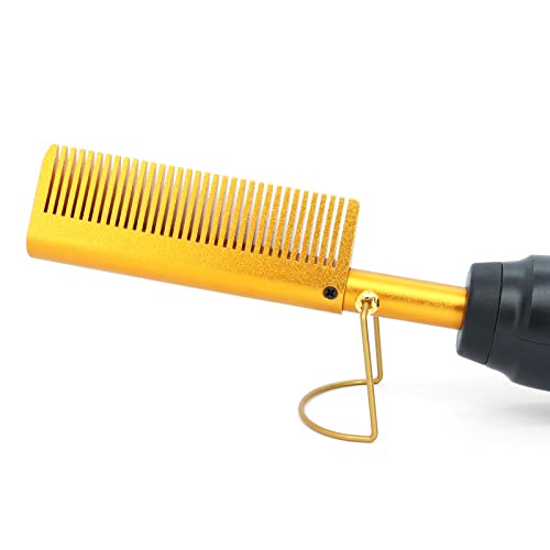 Dolahair Electric Hot Comb for Wigs Hair Straightener Electric Pressing Combs Lace Front Wigs Flat Iron Comb Lace Melting Band wig kit with hot comb wig installation kit