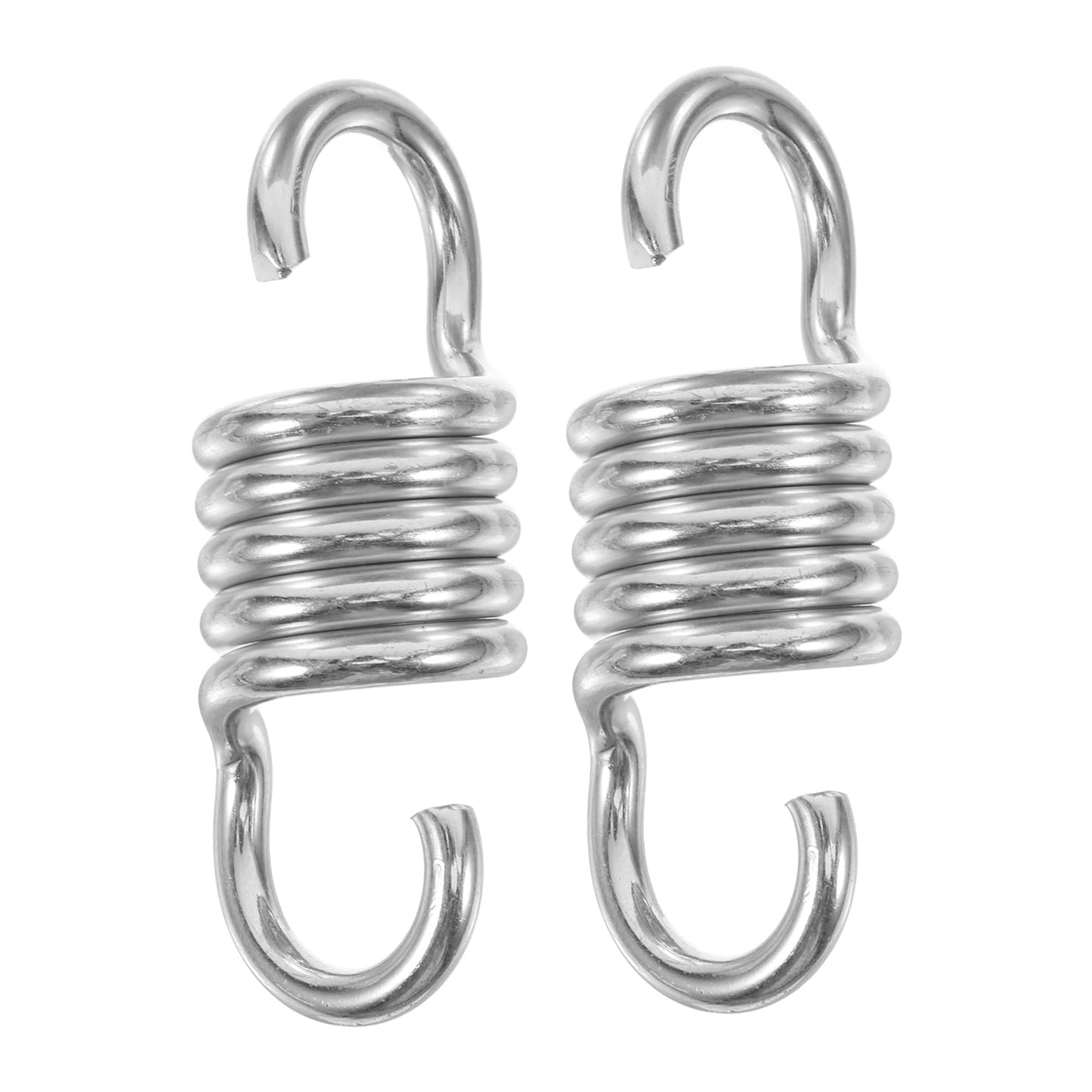 Hemobllo 2Pcs Porch Swing Hanging Kit Swing Spring Silver Heavy Duty For Indoor Relaxation