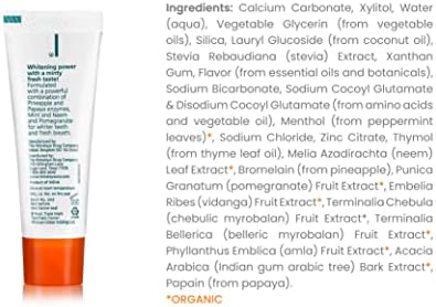 Himalaya Botanique Whitening Complete Care Travel Toothpaste, Mint - Travel Size Whitening Toothpaste Without Fluoride for Brighter Teeth & Fresh Breath - Vegan, 0.74 oz (Pack of 10)