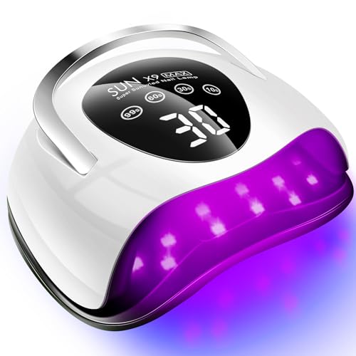 220W LED UV Light Dryer for Nails Gel Polish with 57 Lamp Beads 4 Timer Setting & LCD Touch Display Screen, Auto Sensor, Professional Nail Light