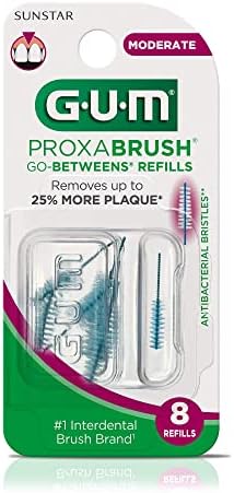 GUM Go-Betweens Proxabrush Refills Moderate [612] 8 Each (Pack of 2)