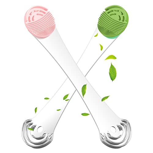 2 pcs Tongue Scraper Cleaner, Moosec Bad Breath Treament Get Rid of White Tongue, 100% BPA Free - Pink&Green…
