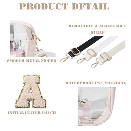 Bucosd Birthday Gifts for Girls Teen Initial Clear Bag Graduation Gifts for Kid Daughter Sister Her Preppy Trendy Girly Stuff (Black S)