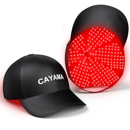 CAYAMA Laser Hair Growth Cap, 510 LEDs Red Light Cap for Fuller Looking Hair & Scalp Support for Men & Women