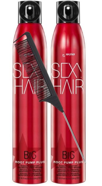 Big Root Pump Plus Volumizing Spray Mousse 10 Oz Pack Of 2 - Comb Included