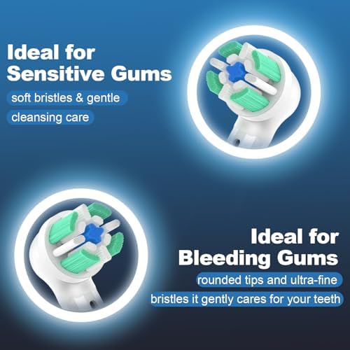 10PCS Replacement Heads Compatible with Oral B iO 2 3 4 5 6 7 8 9 10 Series Electric Toothbrush, IO Brush Heads Compatible with Oral B, Medium Bristles for Teeth Clean & Gums Care (Black/White)