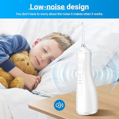 Betterchoi Water Flossers for Teeth, Portable Cordless Water Dental Flosser Teeth Pick – 4 Cleaning Modes, 1800 Pulses, 300ML Tank, IPX7 Waterproof, USB Type-C Charging for Home Travel, White