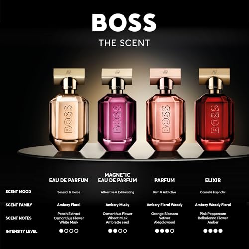 Hugo Boss The Scent Eau de Parfum – Ambery Women's Perfume – With Notes of Honeyed Peach, Freesia Bloom, Osmanthus Flower & Roasted Cocoa – Long Lasting Fragrance