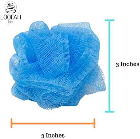 12 Blue Bath or Shower Sponge Loofahs Pouf Mesh Wholesale Bulk Lot