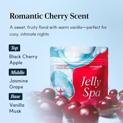 Jelly Spa Bath Bomb | Bath Slime for Couples | Romantic Cherry Scented Powder-to-Jelly Spa | pH-Balanced Formula with LACTO BVTC™ | 50g x 3EA