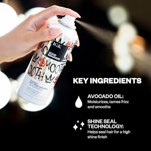 IGK Good Behavior Smooth Flexible Anti Frizz Hairspray 168 ml / 5 oz