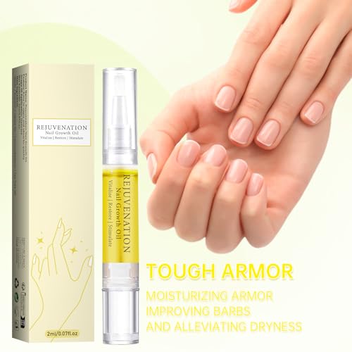 3-Pack Rejuvenation Nail Growth Oil with Nail File - Nail Oil for Growth, Strength & Repair