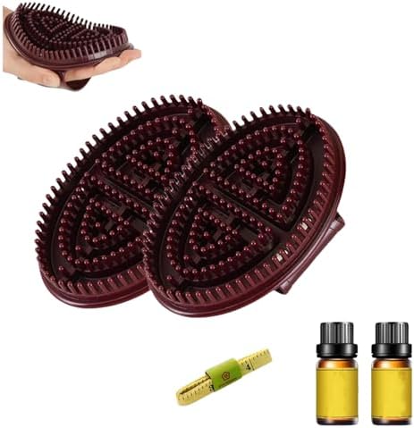 2Pcs Meridian Massage Brush, Full Body SPA Relaxation Massager Brush, Acupressure Meridian, Scalp Massage, Full Body Relaxation Comb,Beauty Salon Professional MeridianBrush