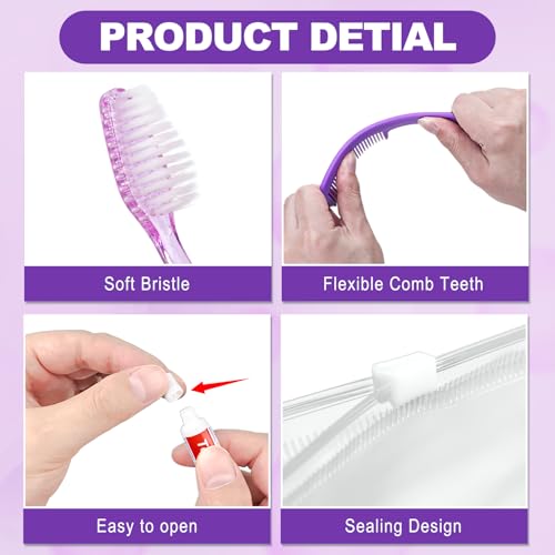 5 Kits Travel Toiletry Kit Bulk, Personal Hygiene Kit, Disposable Hygiene Kit Homeless Care Supplies Charity Kit For Home, Hotel, Camping, Travel