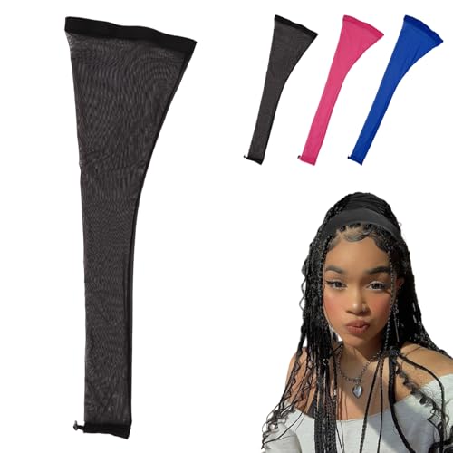Hair Weave Sleeve For Locs, Hair Sleeves For Locs Women Hairweave Sleeve For Locs With Drawstring Hairweaves Sleeve - Fashionable Design - Haircare Haircharms With Elastic Band (1Pcs) (black)