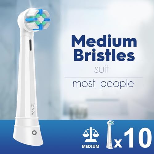 10 Pack IO Replacement Heads Compatible with Oral B iO 2/3/4/5/6/7/8/9/10 Series Electric Toothbrush, Brush Heads Compatible with Oral B iO for Gentle Dental Care (White)