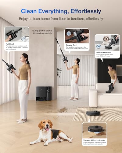 ECOVACS DEEBOT T30S Combo Robot Vacuum and Mop, All-in-One Cleaning Hub, 11000Pa, ZeroTangle Technology, TruEdge Adaptive Edge Mopping, Dual Self-Emptying, Hot Water Washing, Auto-Mop Lifting