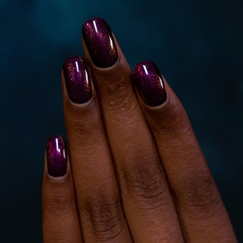 ILNP Bewitched - Blackened Eggplant Shimmer Nail Polish - Vegan, Cruelty Free, Non Toxic