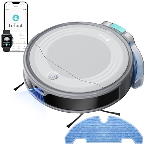 Lefant M310 Ultra Robot Vacuum and Mop, 6000Pa Suction-Slim Robotic Cleaner with ToF LiDAR Navigation, Accurate Obstacle Avoidance, WiFi/App/Alexa Control, 170min Runtime, for Pet Hair and Home