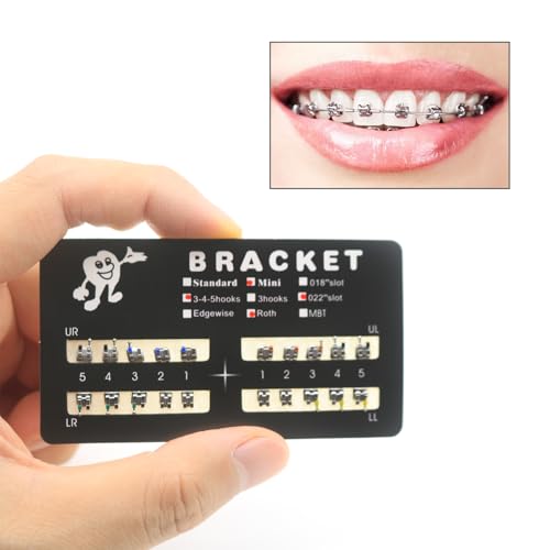 100pcs/Pack 022 Slot Bondable with Hook on 345 Teeth Model Mini Roth Brackets Roth,5 pieces per pack 20 pieces per pack. (5 pcs)