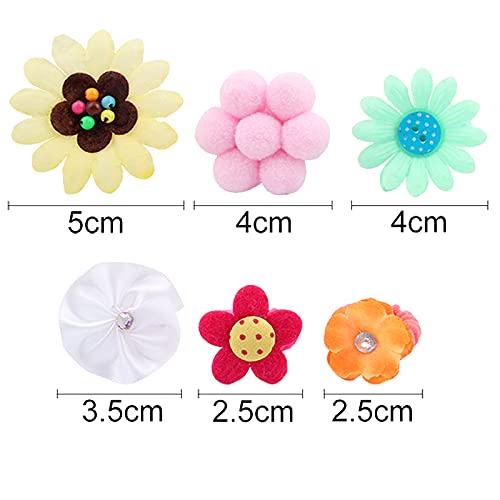 50 Pcs Elastic Hair Ties for Girls Cute Flower Toddler Hair Ties Multicolor Candy Baby Girls Scrunchies Soft Seamless Ponytail Holders Rubber Bands Sold by Zifengcer