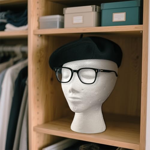 11" 3 Pcs Wig Head - Tall Female Foam Mannequin Wig Stand and Holder for Style, Model And Display Hair, Hats and Hairpieces, Mask - for Home, Salon and Travel