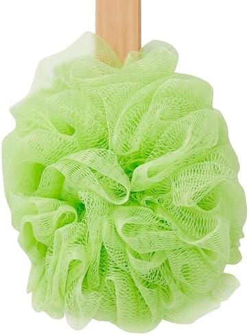 4 Pack Back Scrubber for Shower with Long Handle, Loofah on a Stick for Exfoliating, 4 Assorted Colors, 16 in - Body Scrubber - Loofah with Handle