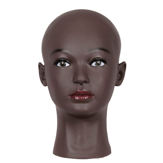 Hairway Female Bald Mannequin Head Professional Cosmetology Face Makeup Doll Head For Wig Making Display Hats Eyeglasses Wig Hea