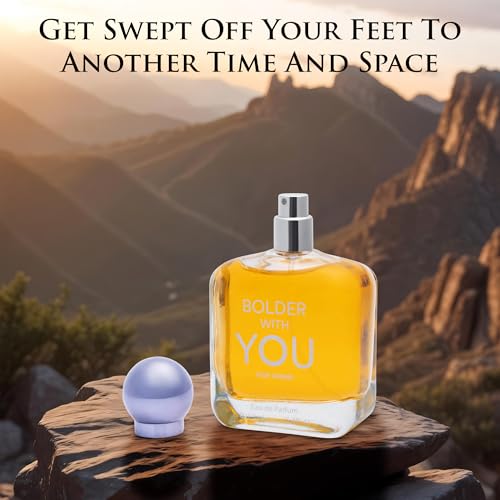 Bolder With You for Men Eau De Parfum Aromatic & Refreshing Scent Notes of Cardamom, Pink Pepper & Violet Leaves Base Fragrance of Vanilla, Sweet Chestnut & Cedarwood Elegant 100ml Bottle