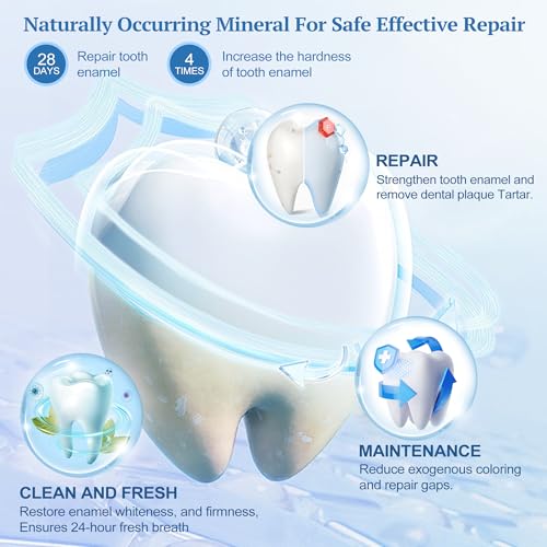 Hydroxyapatite Toothpaste, Nano Hydroxyapatite Toothpaste for Enamel Protection and Tooth Strengthening, Fresh Mint Flavor, Promotes Fresh Breath, Daily Use for Oral Health 2 Pack