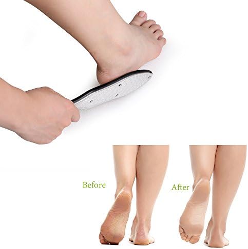 BEZOX Professional Foot File Callus Remover, Double Sided Pedicure Rasp for Cracked Heel and Dead Foot Skin - Heavy Duty Surgical Grade Stainless Steel - W/Cloth Storage Bag & Gift Box