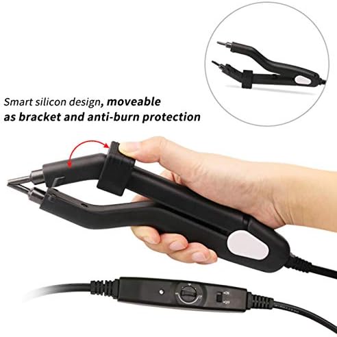 Heat Hair Connector Adjustable Temperature Heating Tip Hair Extension Iron, Fusion Hair Extension Iron Keratin Bonding Tools